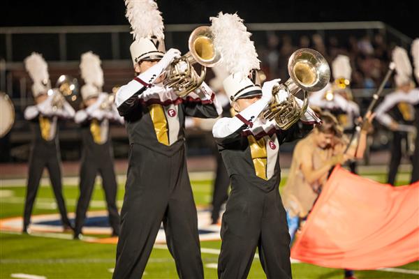 Franklin High band members perform